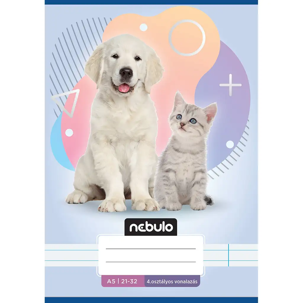 Nebulo: Kutya cica mintás 4.osztályos vonalas füzet A/5 21-32 kép 1