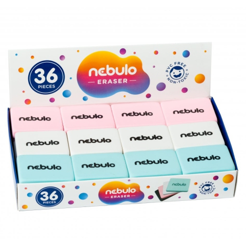 Nebulo: Pasztell színű radír több színváltozatban 1db kép 1