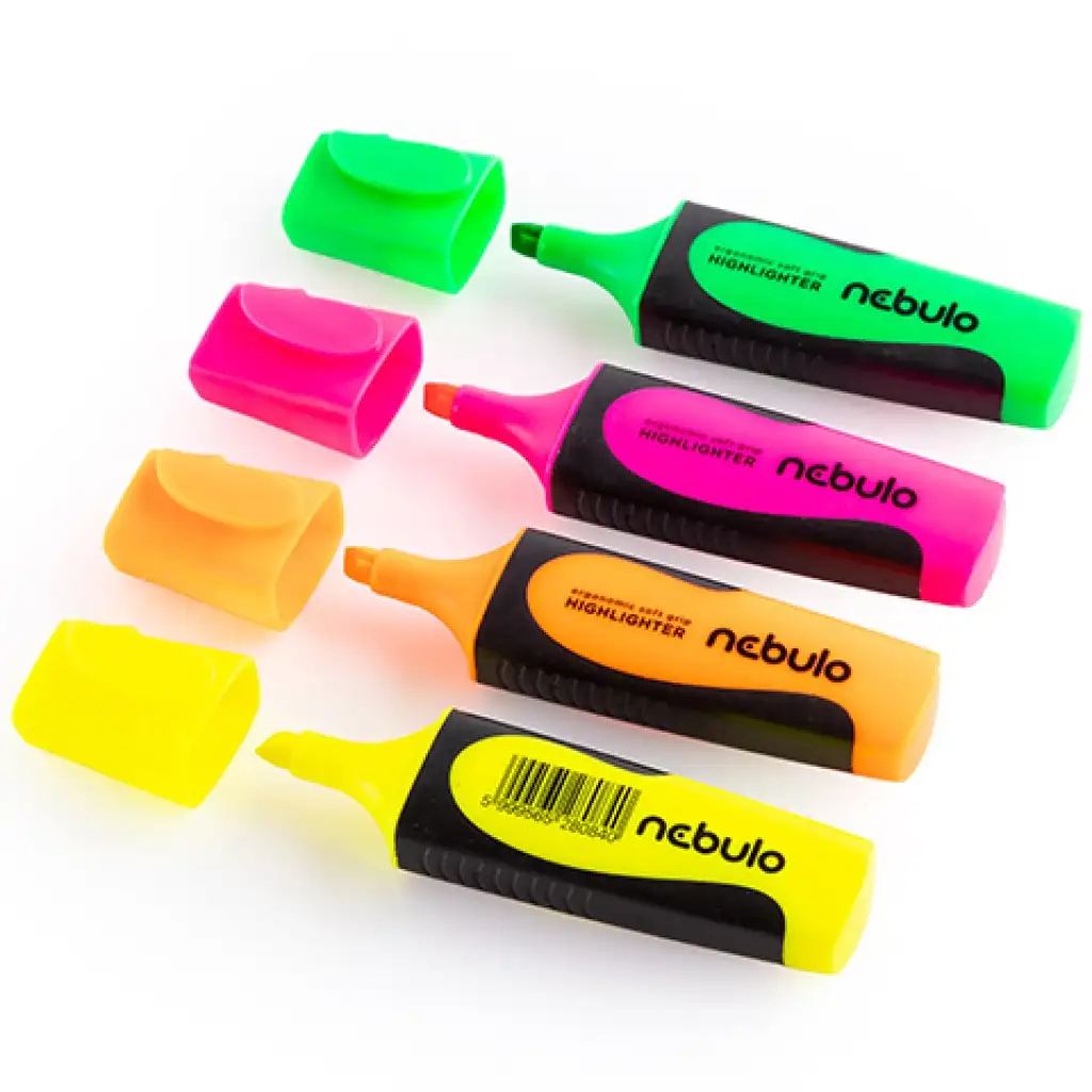 Nebulo: Neon szövegkiemelő 2-5mm-es 4db-os szett kép 1