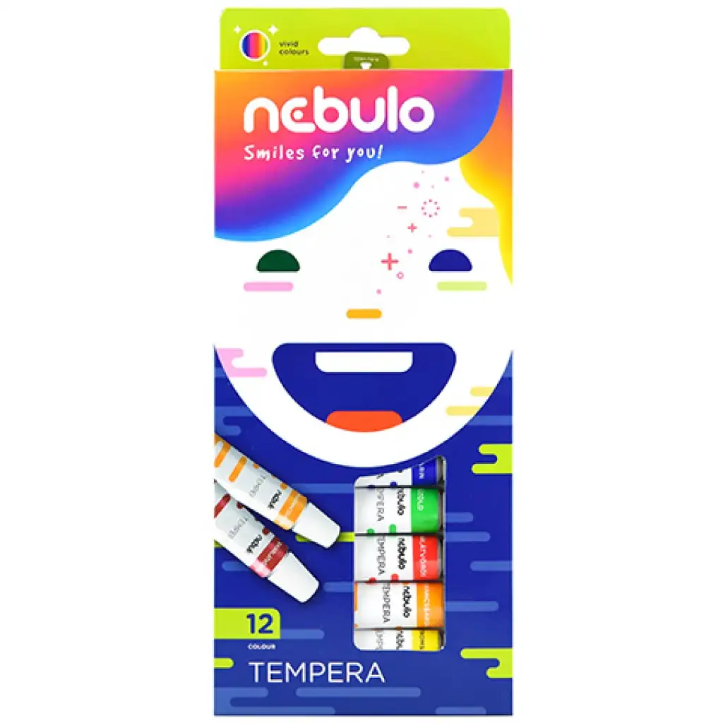 Nebulo: Színes tempera készlet 12ml 12db kép 1