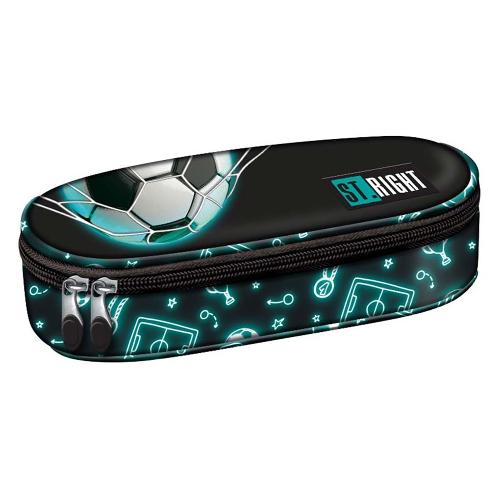 St.Right Neon Football ovális tolltartó PC01 23x9,5x6cm kép 1