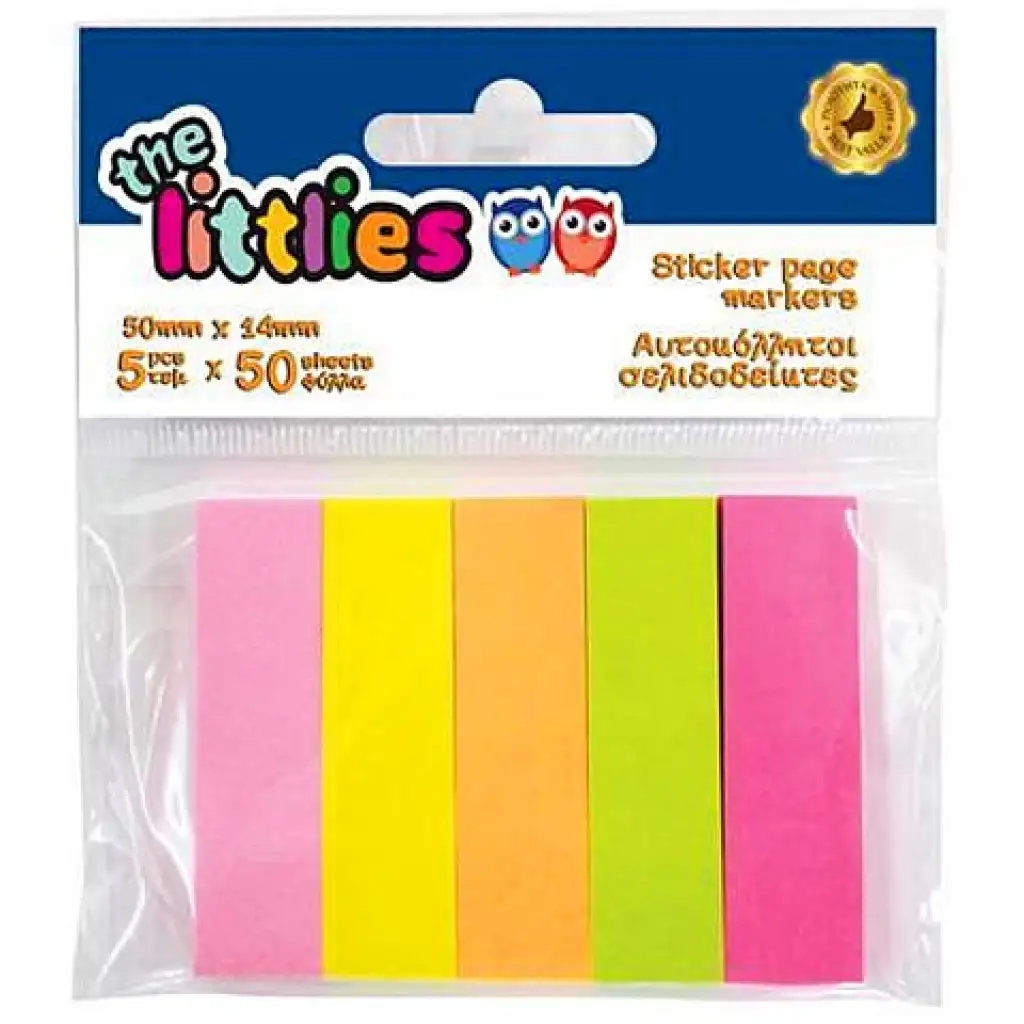 Neon Post-it 5x50db 50x14mm kép 1