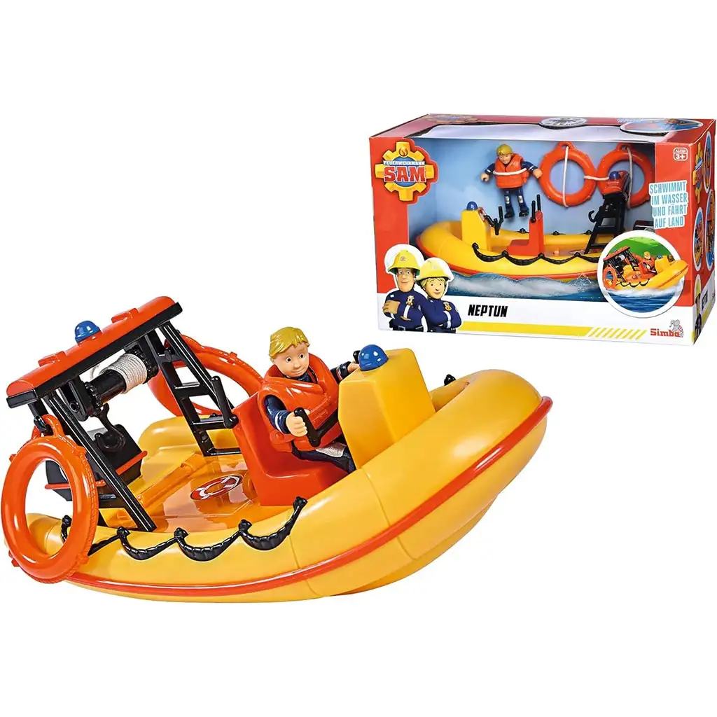 Sam a tűzoltó: Neptun motorcsónak Penny figurával - Simba Toys kép 1