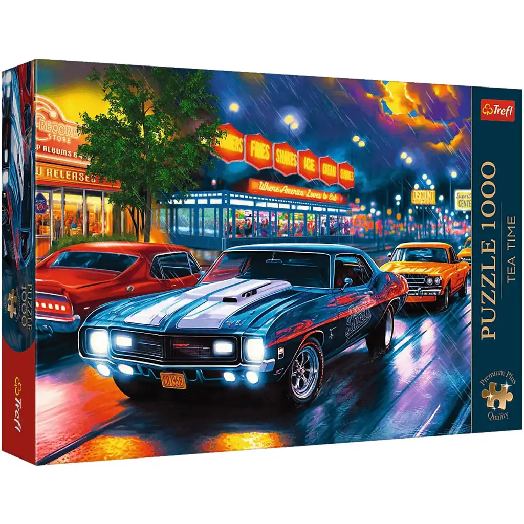 Éjszakai vezetés esőben 1000db-os prémium plusz puzzle - Trefl kép 1