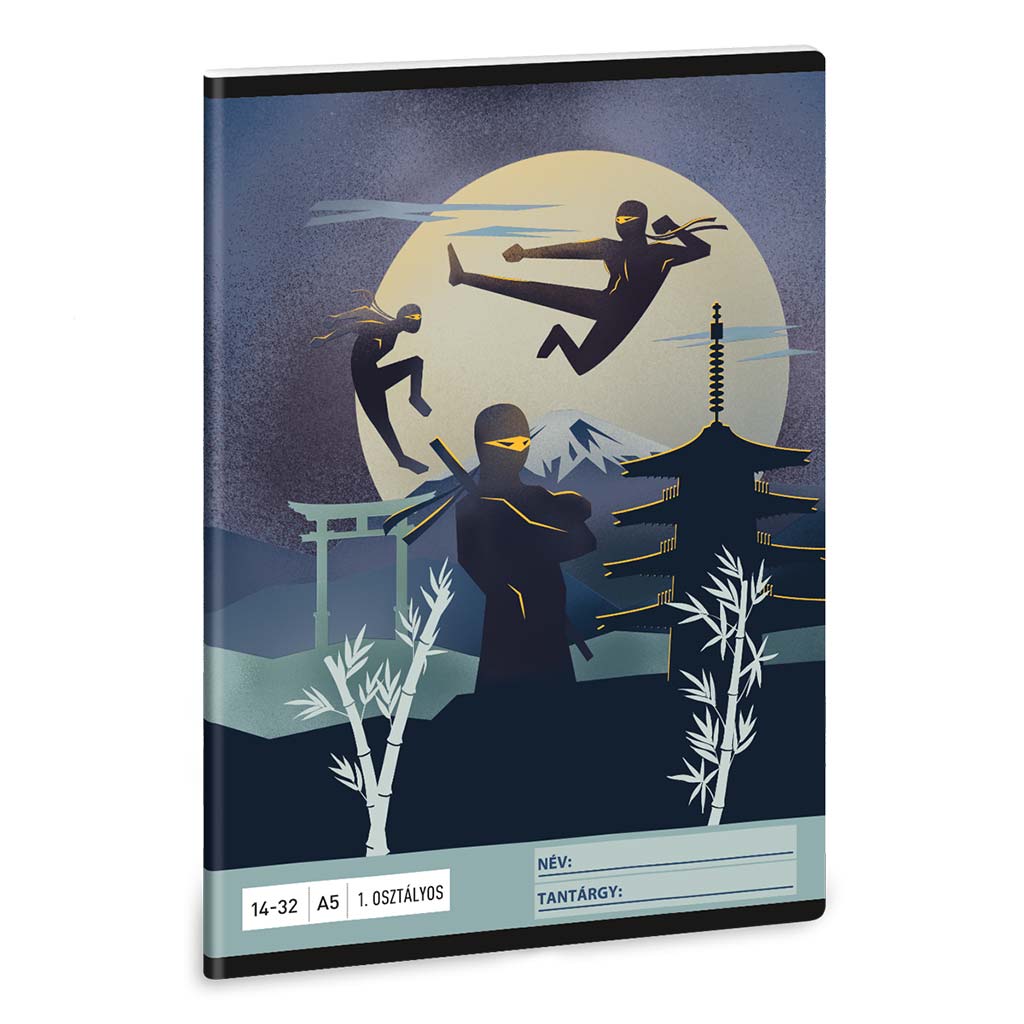 Ars Una: Ninjas in the Dark A/5 1.osztályos vonalas füzet 14-32 kép 1