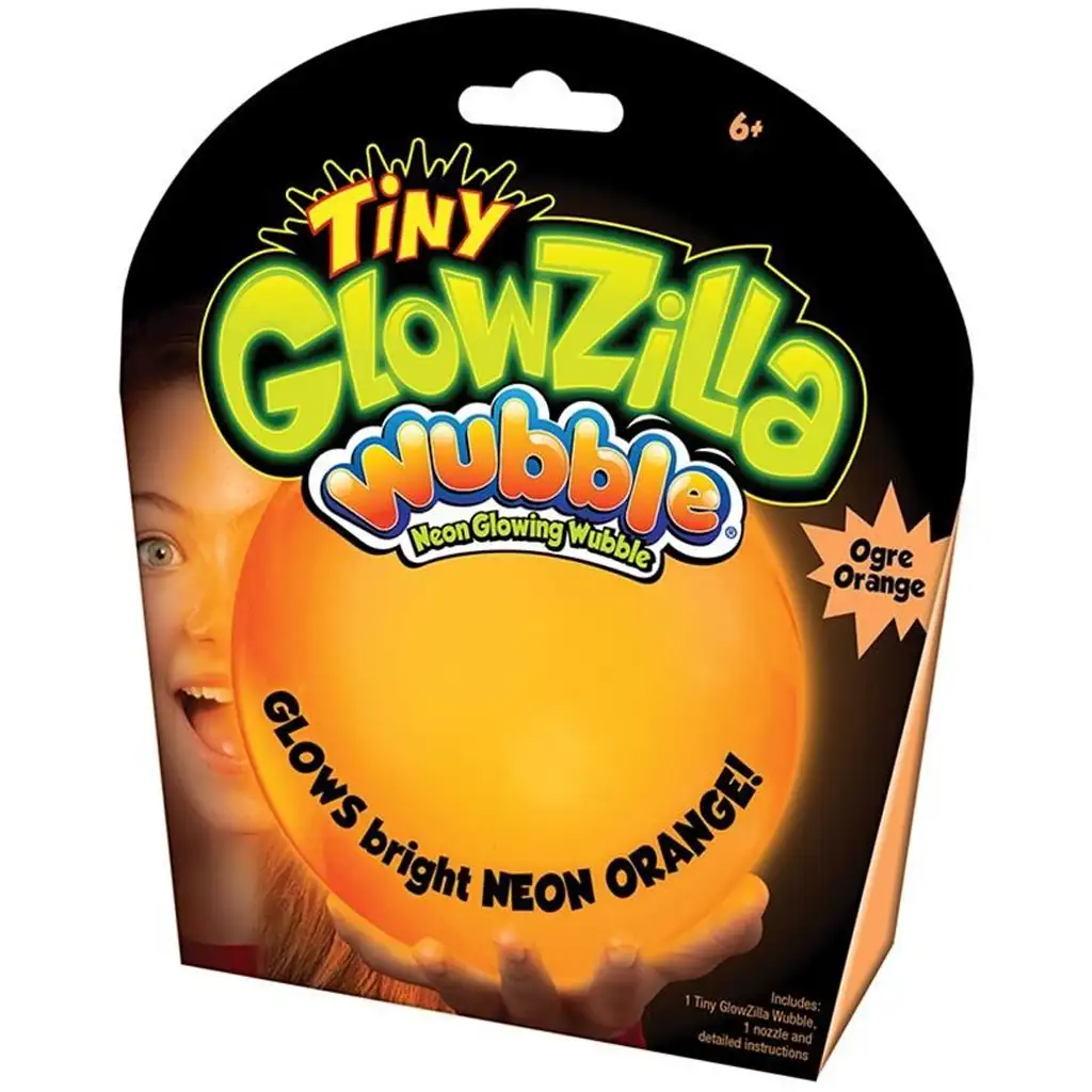 Tiny Glowzilla Wubble világító neon buboréklabda narancssárga színben 30cm kép 1