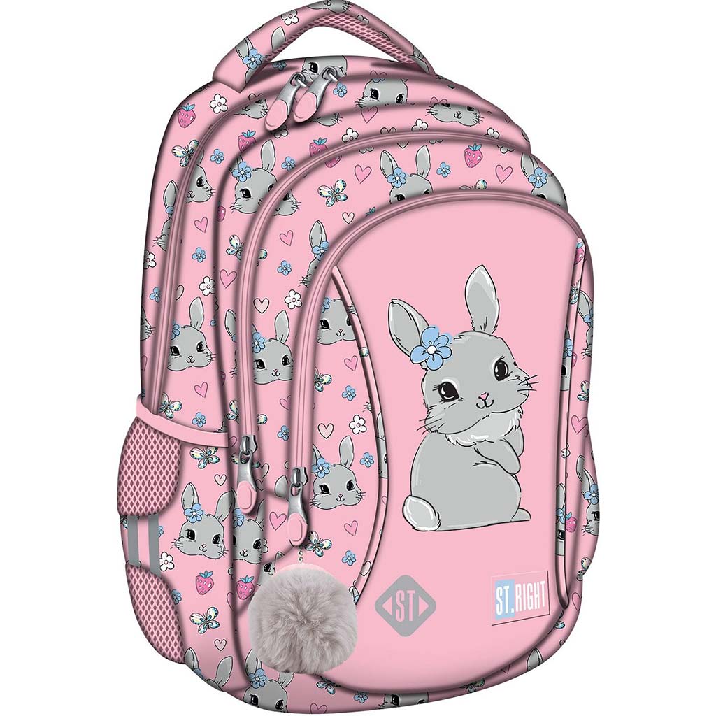 St.Right Cute Rabbit ergonomikus iskolatáska, hátizsák BP26 39x27x17cm kép 1