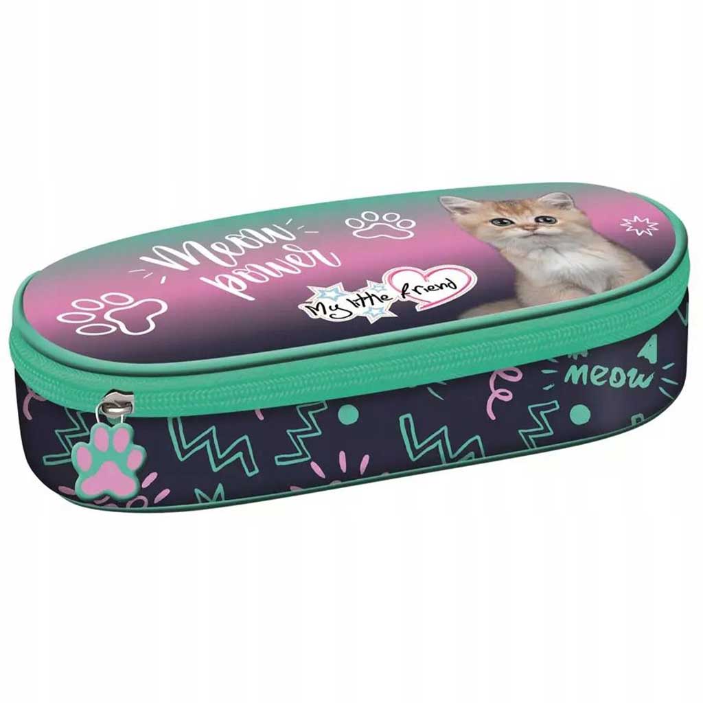 MLF Kitty Party cicás ovális tolltartó PC01 23x9,5x6cm kép 1