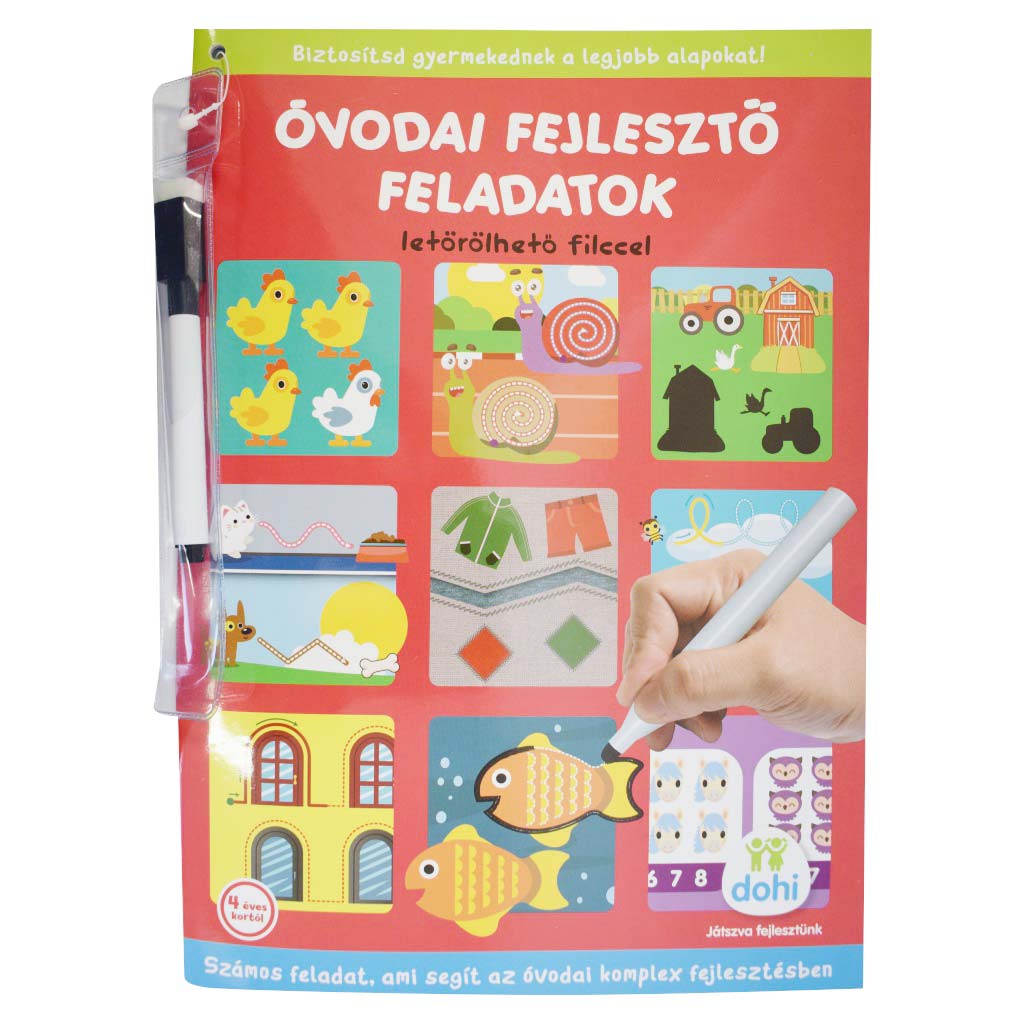 Óvodai fejlesztő feladatok letörölhető filccel - D-Toys kép 1