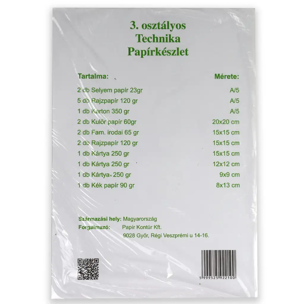 3.osztályos Technika papírkészlet 18db-os kép 1