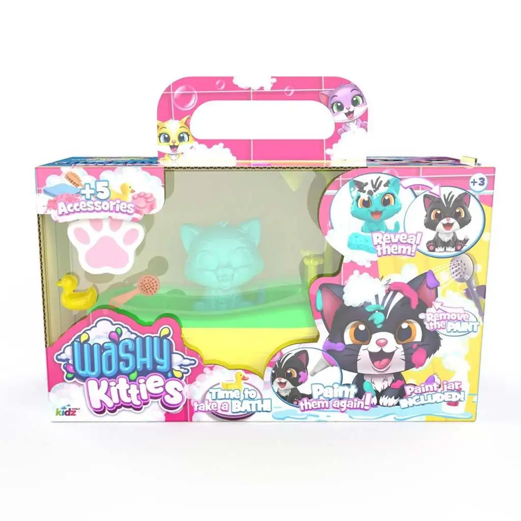 Washy Friends: Color Reveal Pancsoló cicusok káddal és kiegészítőkkel - Cirmi kép 1