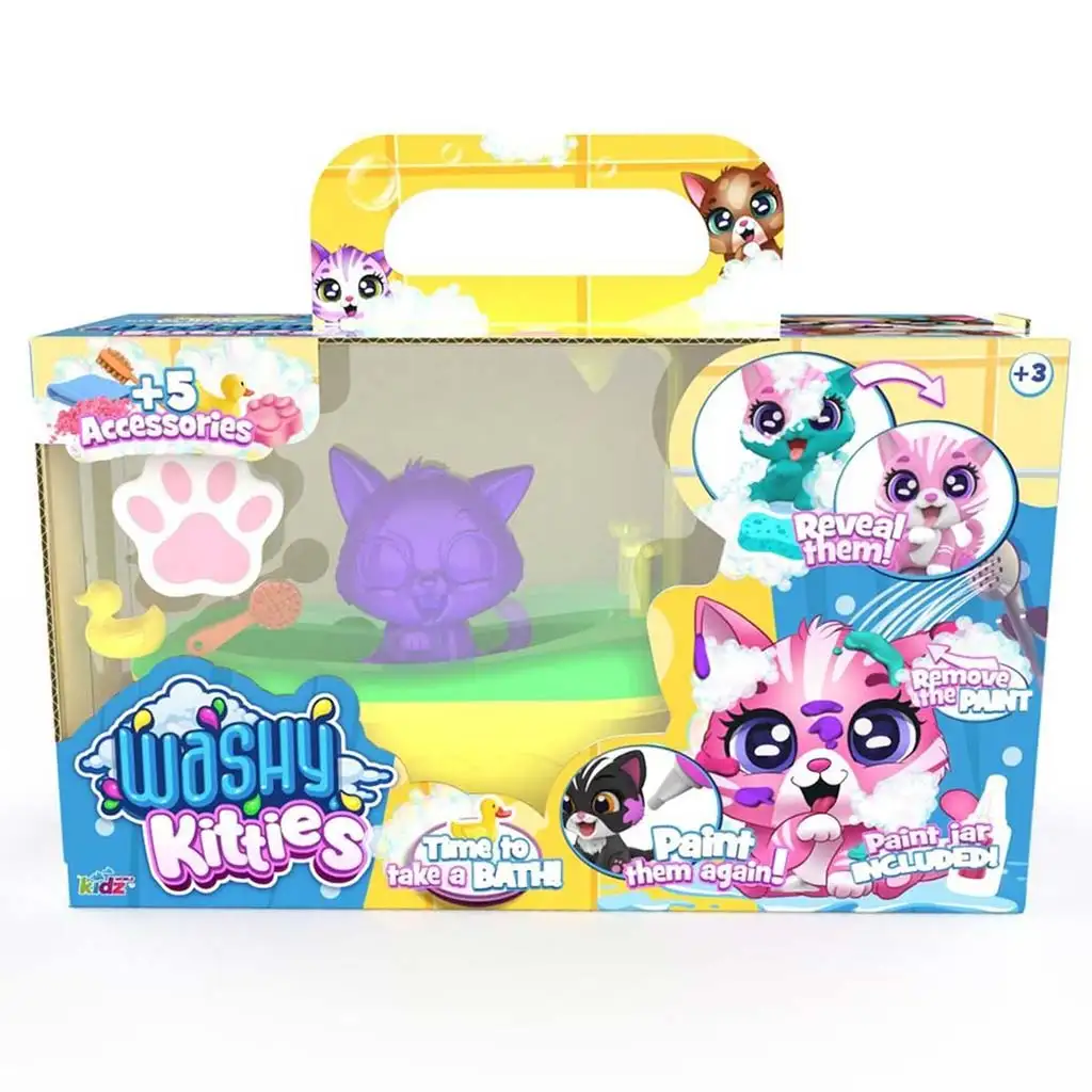 Washy Friends: Color Reveal Pancsoló cicusok káddal és kiegészítőkkel - Pinki kép 1