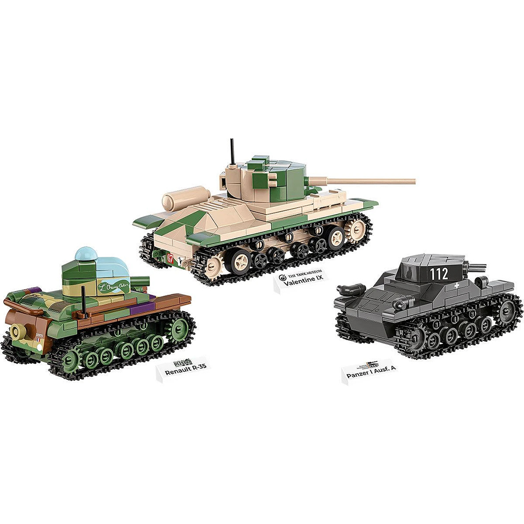 COBI: Panzer I, Renault R35 és Valentine IX – 3 az 1-ben építőjáték (2740) kép 8