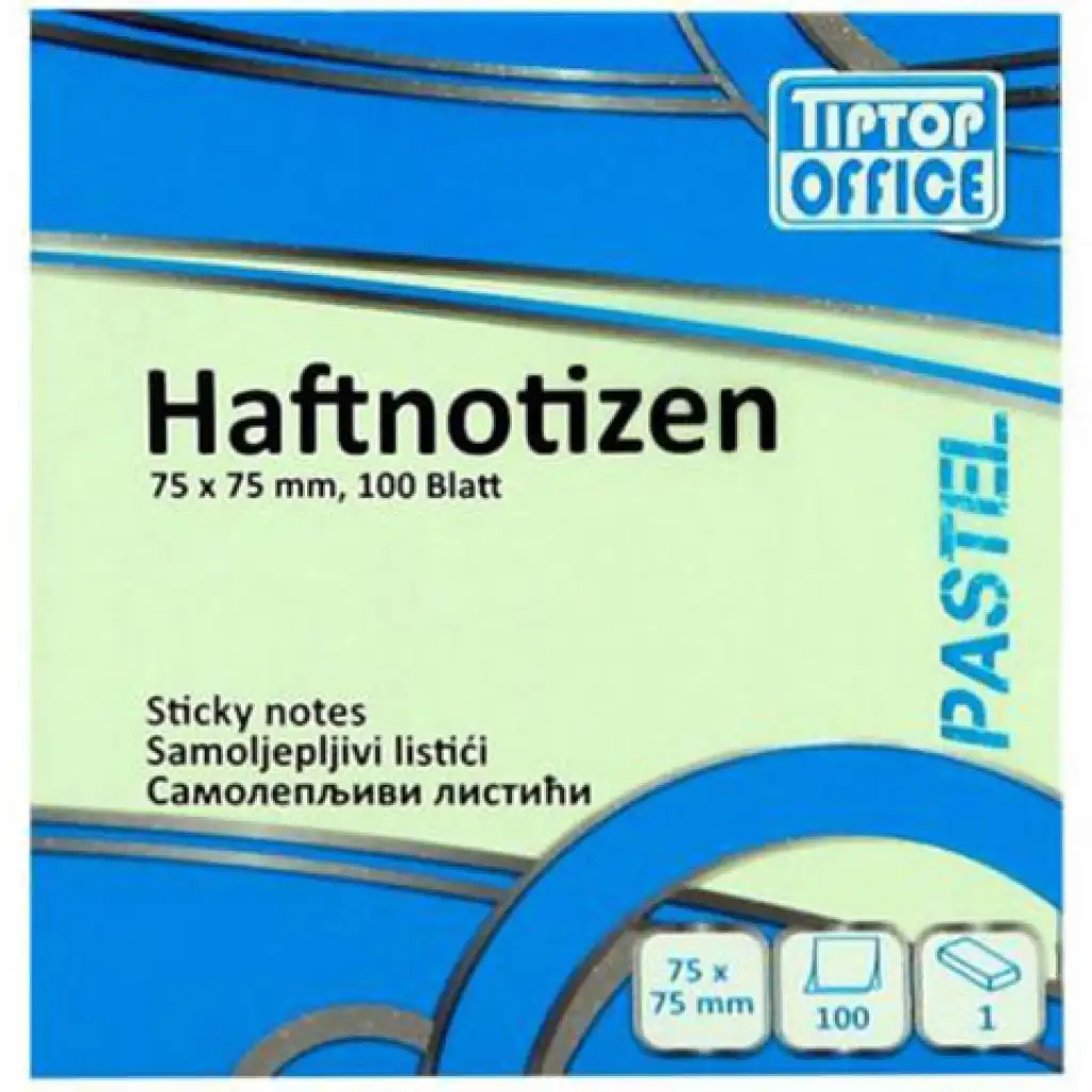 Spirit: Pasztell zöld öntapadós jegyzettömb 100lapos, 75x75mm kép 1