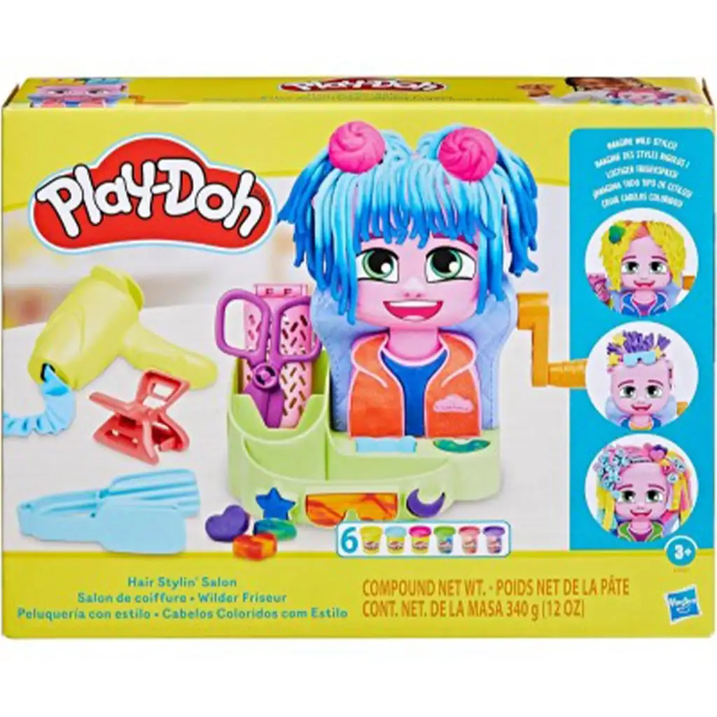Play-Doh: Fodrászszalon 6 tégely gyurmával - Hasbro kép 1