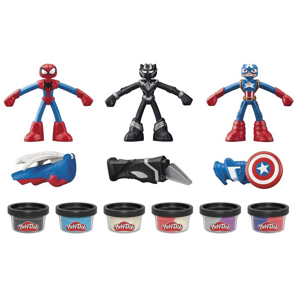 Play-Doh: Marvel Hősies kalandok gyurmaszett készlet 3db figurával - Hasbro kép 3