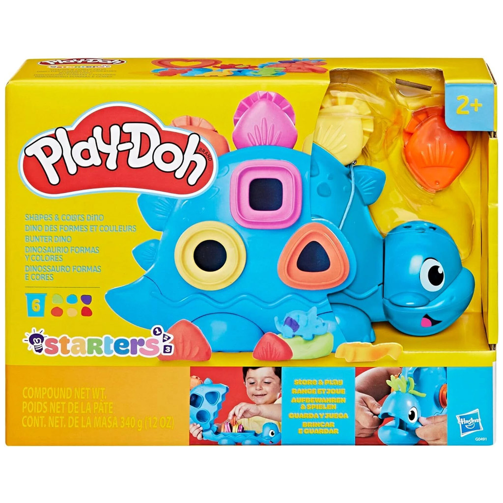 Play-Doh: Formák és színek dínóval gyurma szett 340gr - Hasbro kép 1