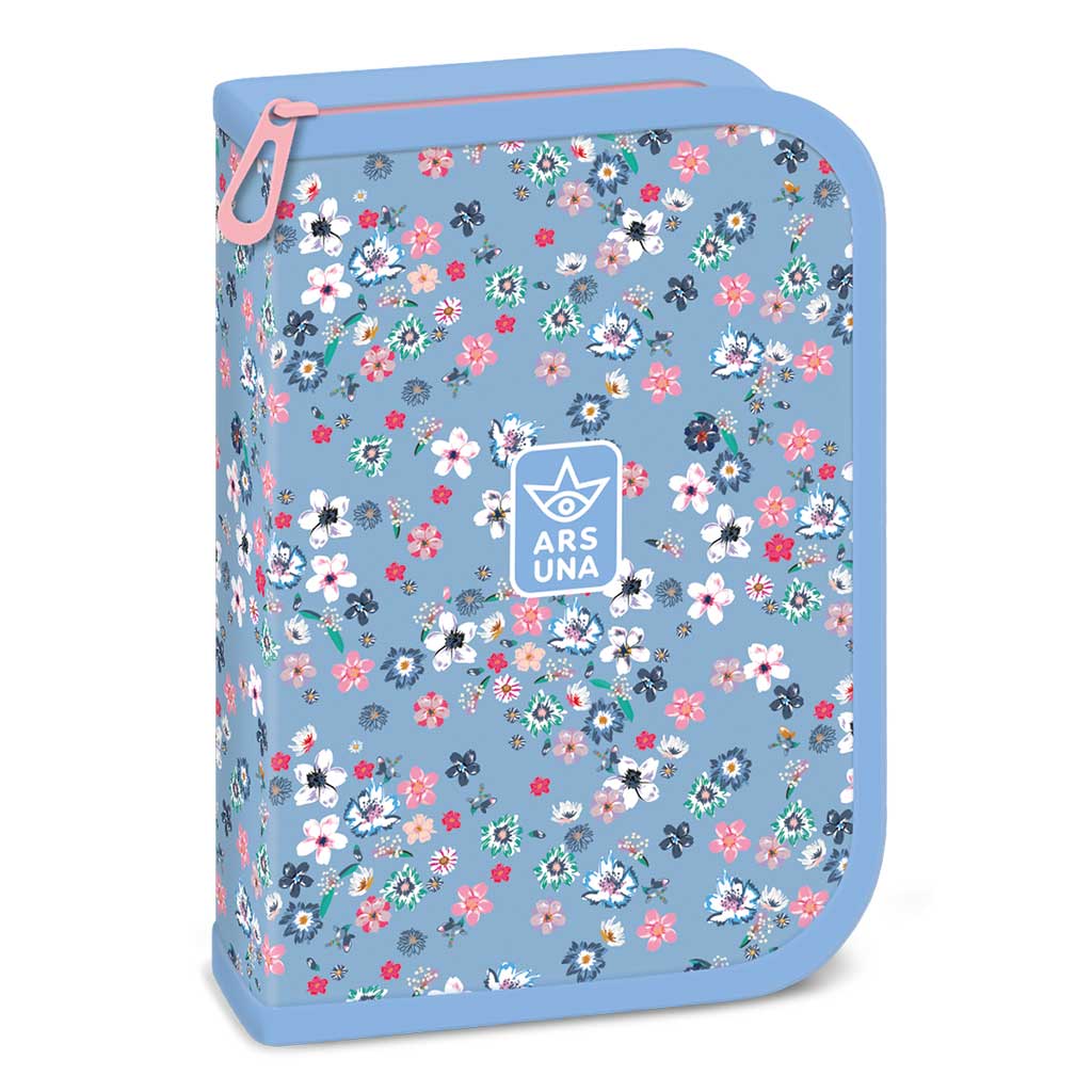 Ars Una: Pearl Blossom kék kihajtható töltött tolltartó 12,8x19,3x3,6cm kép 1