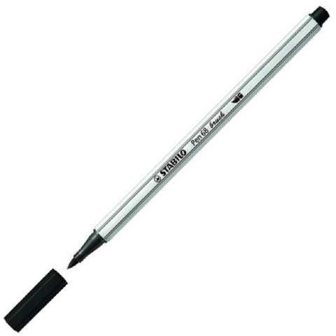 Stabilo: Pen 68 brush ecsetfilc fekete kép 1