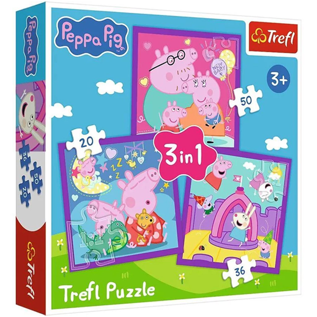 Peppa malac 3 az 1-ben 20-36-50db-os puzzle - Trefl kép 1