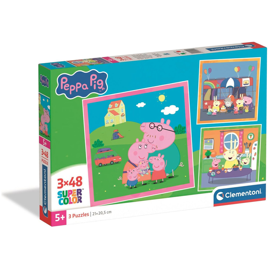Peppa malac 3x48db-os Super Color puzzle - Clementoni kép 1