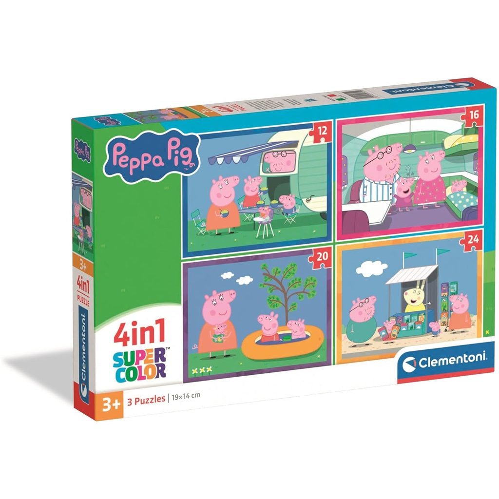 Peppa malac 4 az 1-ben Supercolor puzzle - Clementoni kép 1