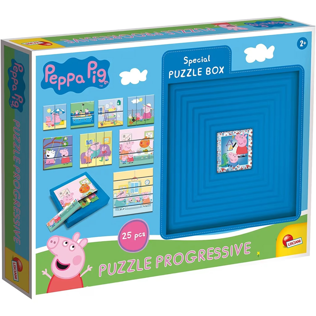 Peppa malac 8 az 1-ben 25db-os progresszív puzzle - Lisciani kép 1