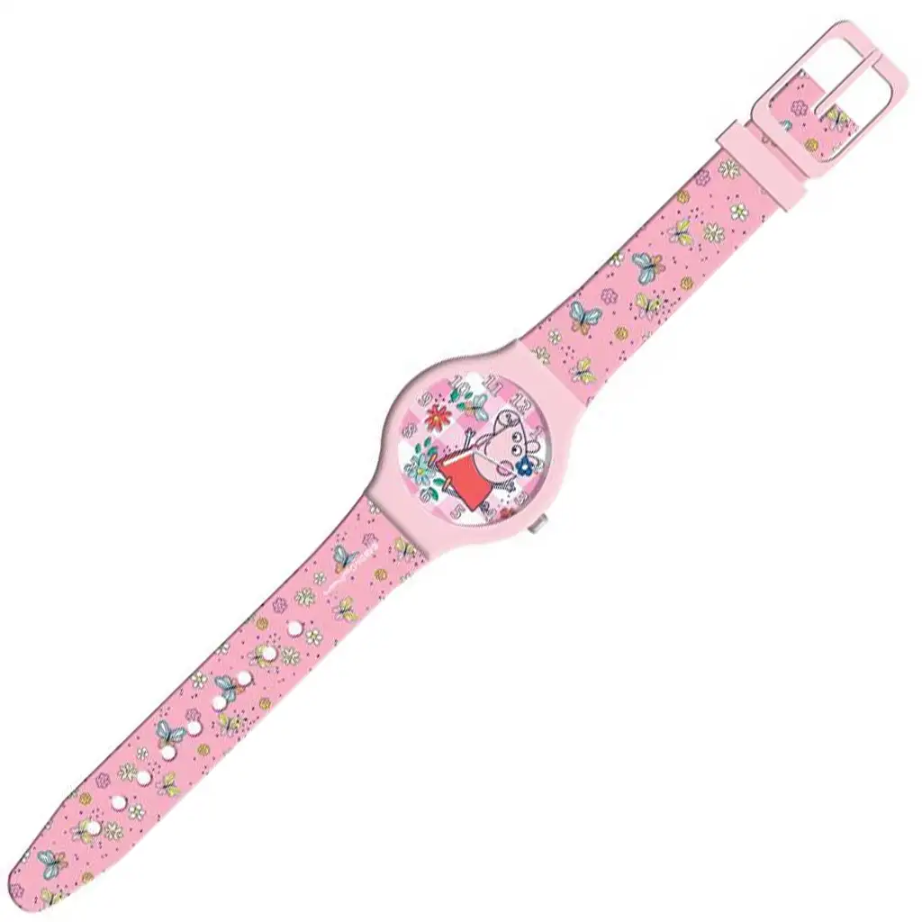 Luna: Peppa malac rózsaszín analóg karóra fém díszdobozban kép 2