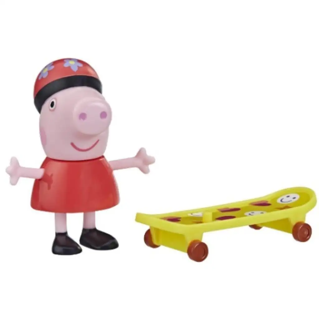 Peppa malac: Peppa malac bukósisakban gördeszkával figura szett - Hasbro kép 1