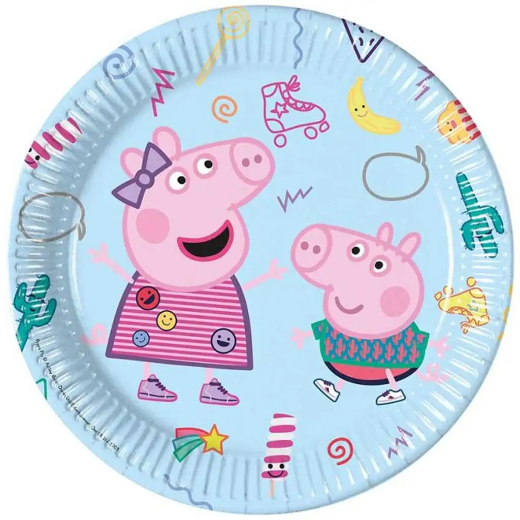 Peppa malac papírtányér 8db-os szett 23cm kép 1