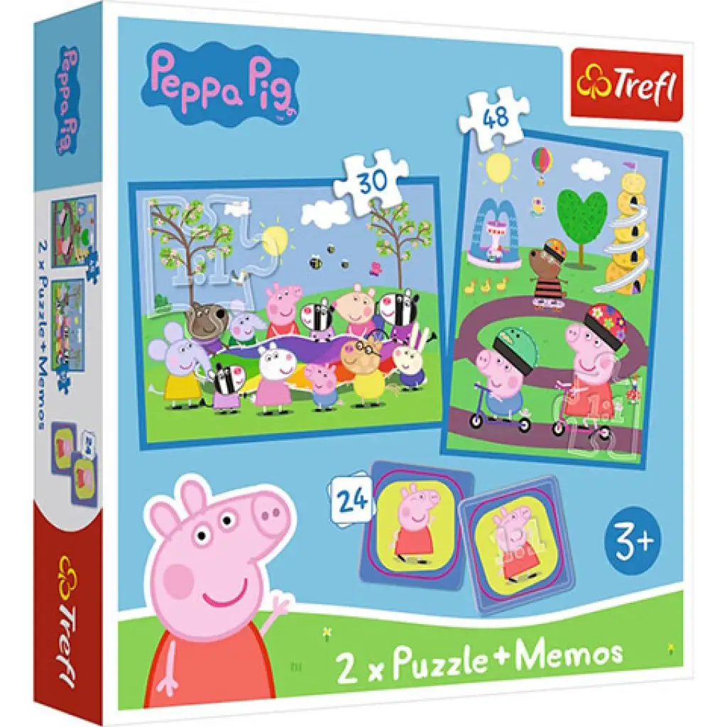 Peppa malacos 2 az 1-ben puzzle és memóriajáték - Trefl kép 1