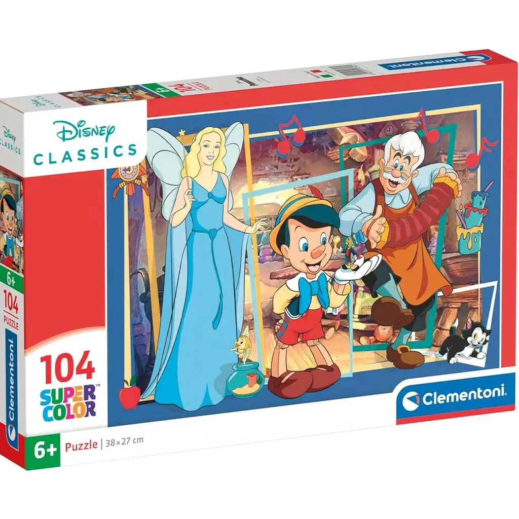 Disney Pinokkió 104db-os Supercolor puzzle - Clementoni kép 1