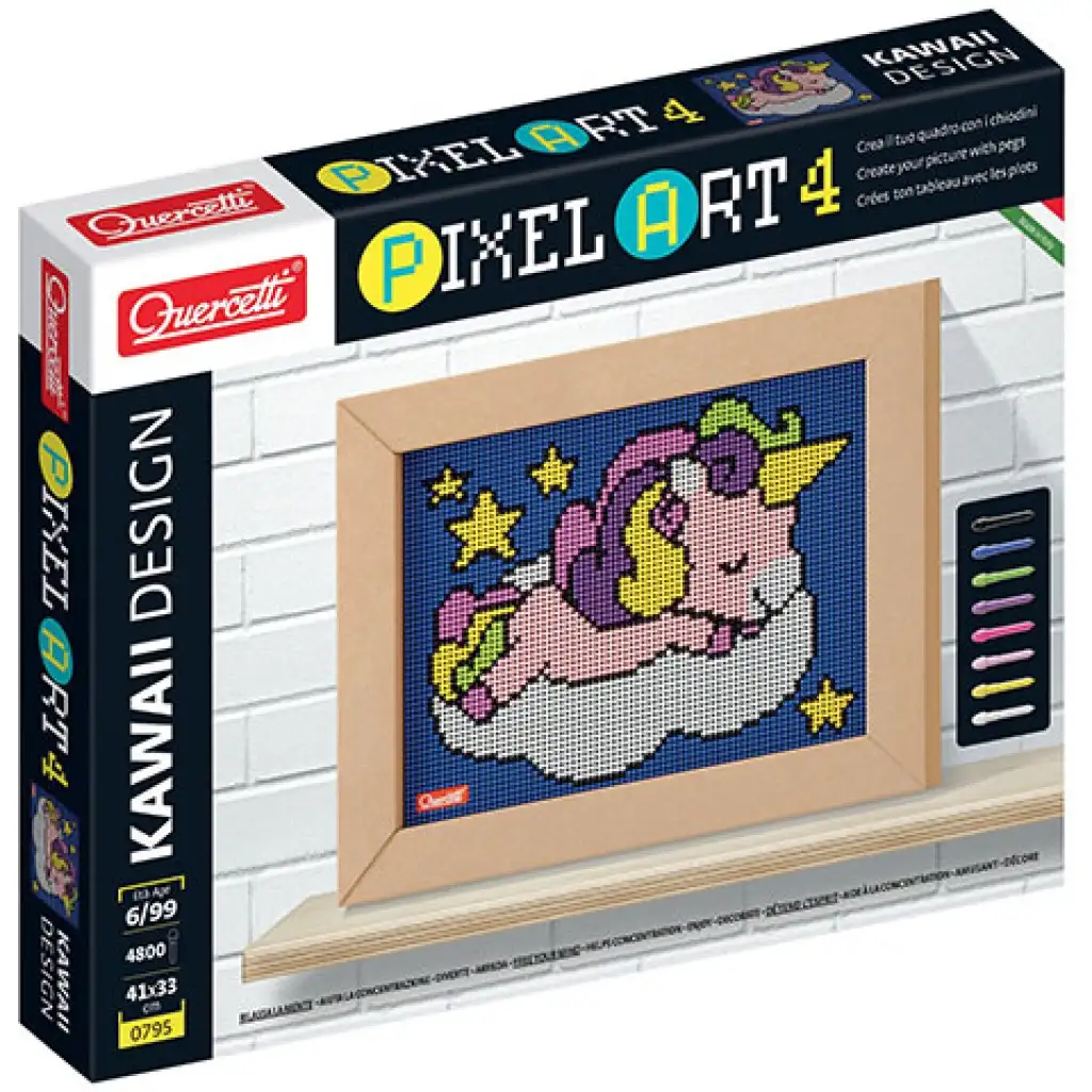 Quercetti: Pixel Art 4 Kawaii Unikornis pötyi kép 1
