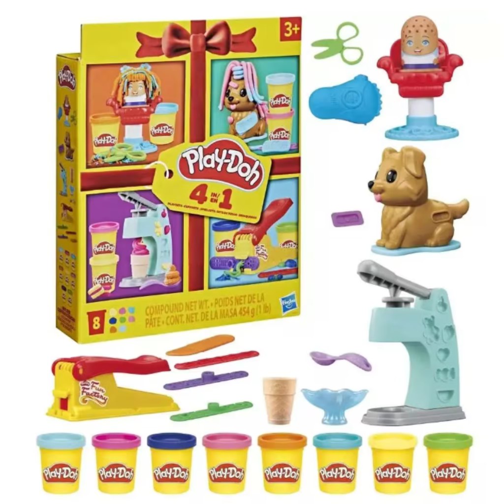 Play-Doh: Mini Bundle 4 az 1-ben klasszikus játékgyűjtemény gyurmaszett - Hasbro kép 1