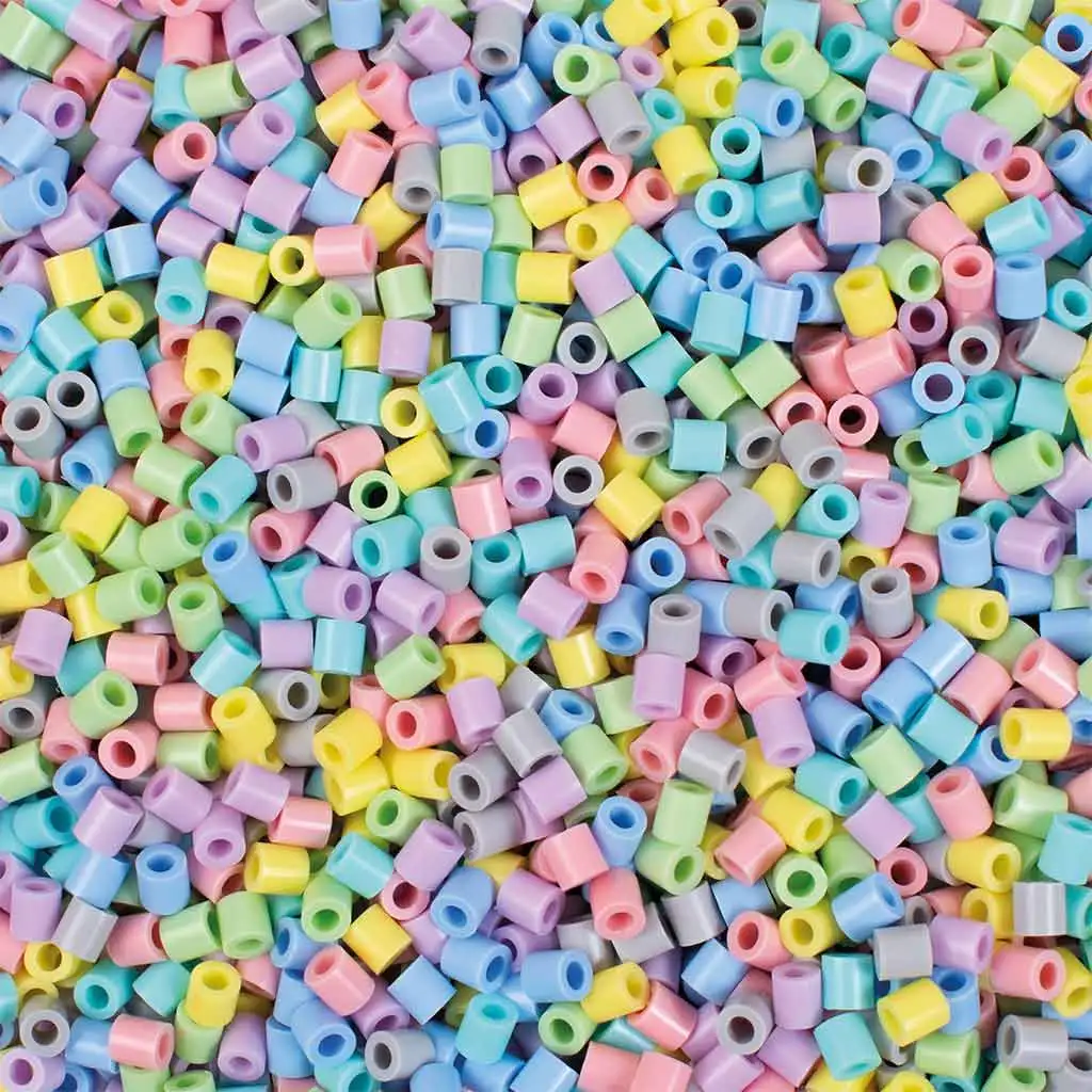 PlayBox: 5mm-es MIDI pasztell színű vasalható gyöngy szett vödörben 10.000db-os csomag kép 2