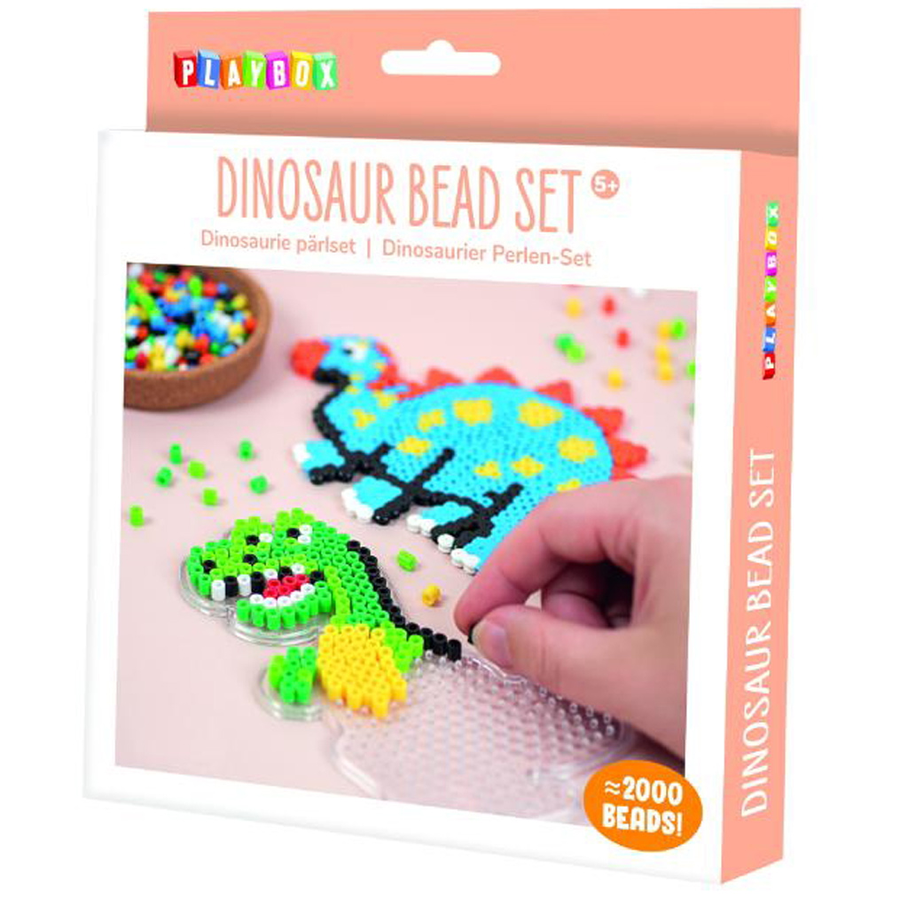 PlayBox: 5mm-es MIDI Dinoszauruszos kreatív vasalható gyöngy szett kép 1