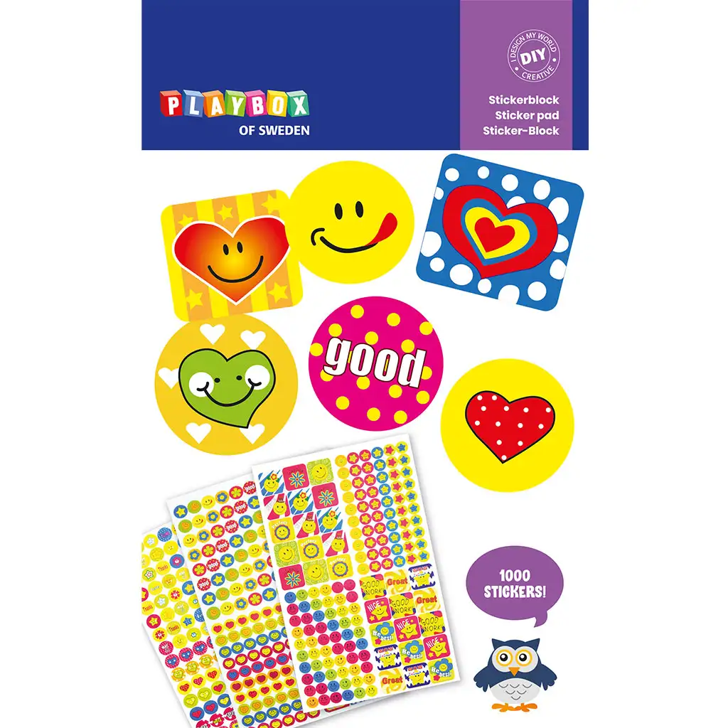 PlayBox: Dekorációs Smile és emoji matrica csomag 3 ív 1000db kép 1