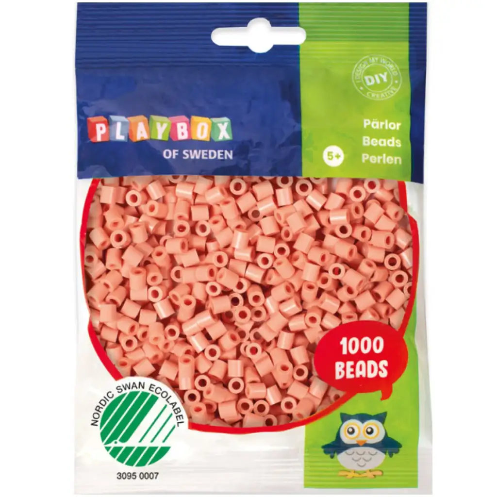 PlayBox: 5mm-es MIDI vasalható gyöngy 1000db-os fakó pink színben kép 1