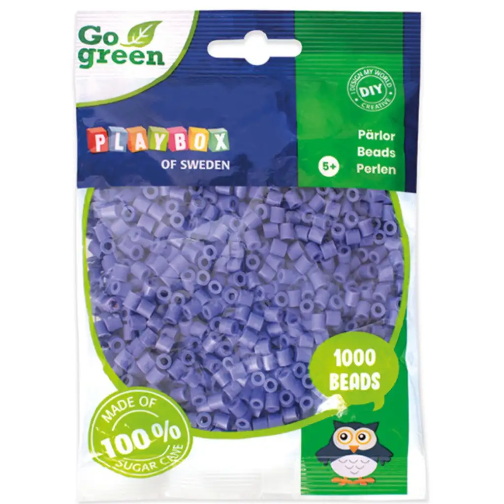 PlayBox: Go Green 5mm-es MIDI vasalható gyöngy 1000db-os lila színben kép 1