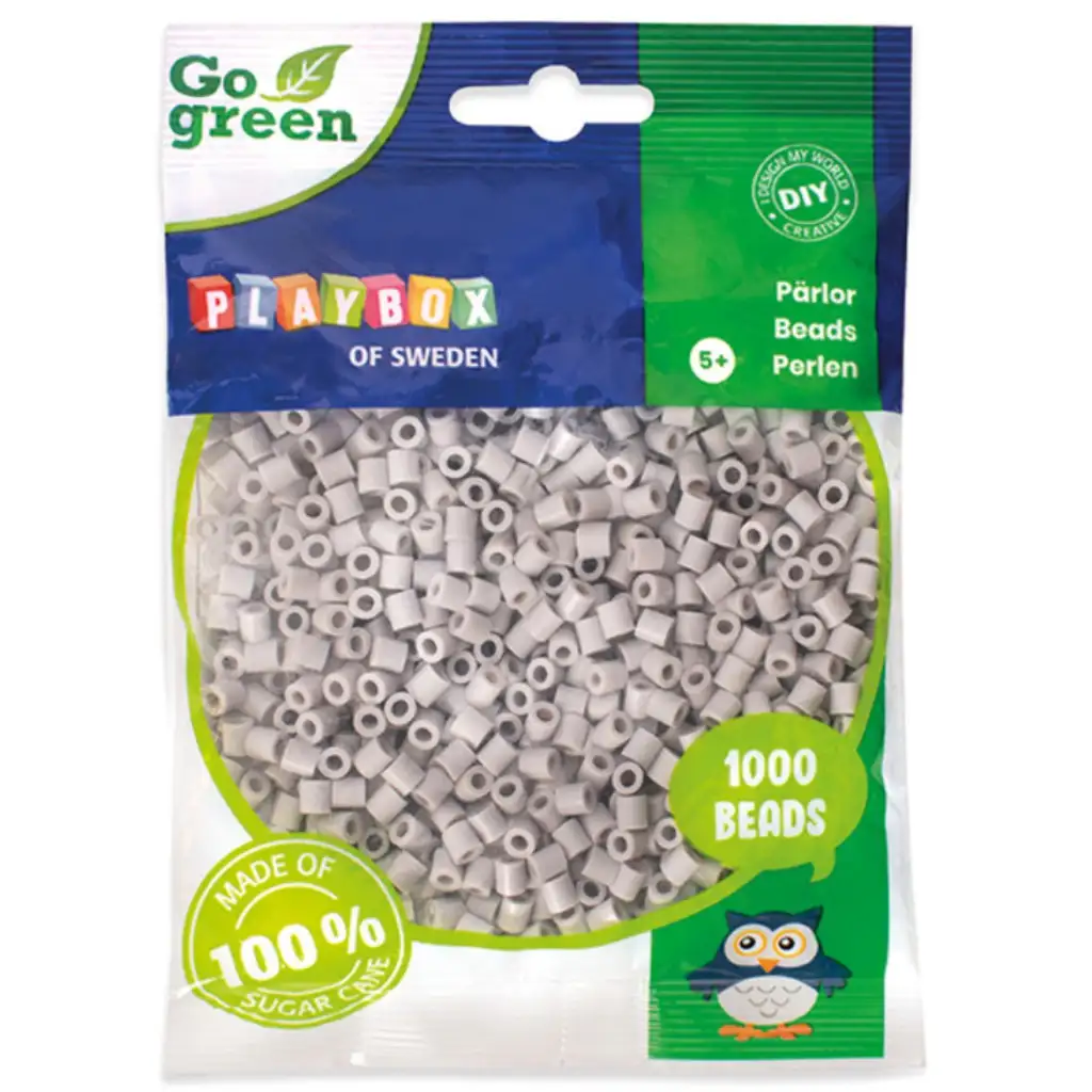 PlayBox: Go Green 5mm-es MIDI vasalható gyöngy 1000db-os szürke színben kép 1