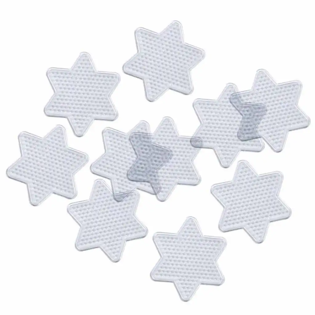 PlayBox: Csillag alakú alaplap csomag 5mm-es MIDI vasalható gyöngyökhöz 10cm 10db-os szett kép 1