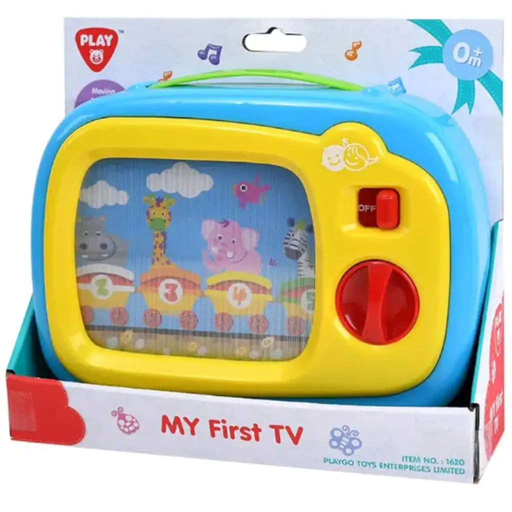 Playgo: Felhúzható, zenélő bébi TV kép 1