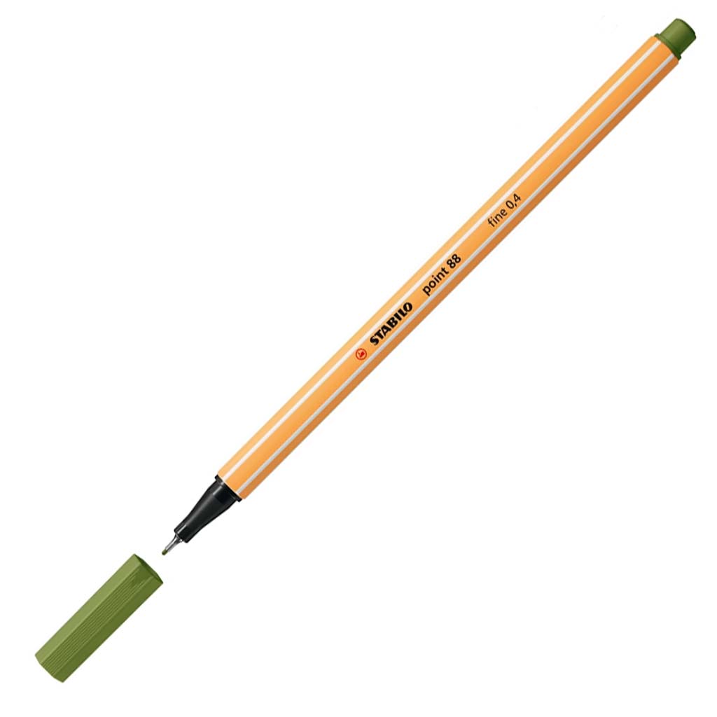 Stabilo: Point 88 tűfilc 0,4mm-es moha zöld színben kép 1