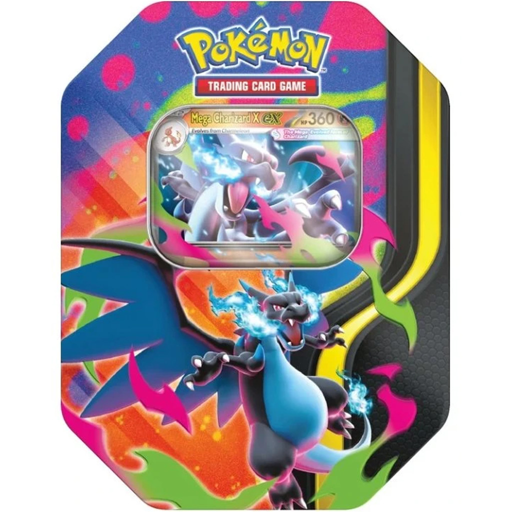 Pokémon TCG: Mega Charizard Tin kártyacsomag fém dobozban kétféle változatban 1db kép 2