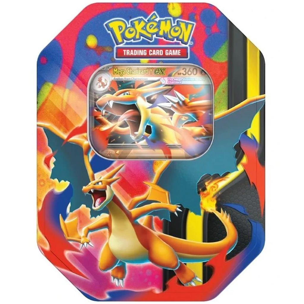 Pokémon TCG: Mega Charizard Tin kártyacsomag fém dobozban kétféle változatban 1db kép 1