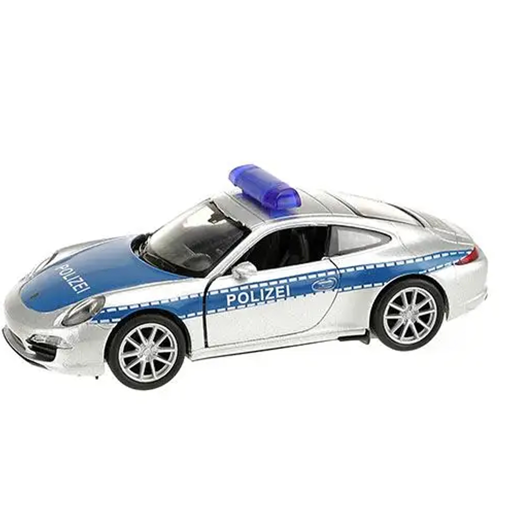 Welly: Porsche 911 rendőrségi fém kisautó modell 11cm kép 1