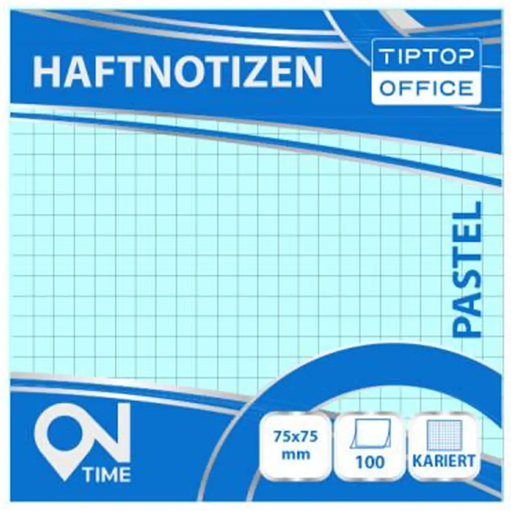 Spirit: Kockás pasztell kék 100 lapos öntapadós jegyzettömb 75x75mm kép 1