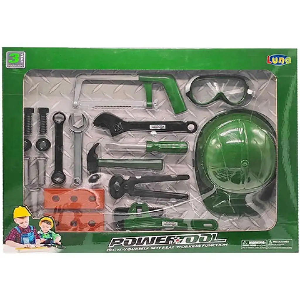 PowerTool szerszámos szett munkavédelmi sisakkal kép 1
