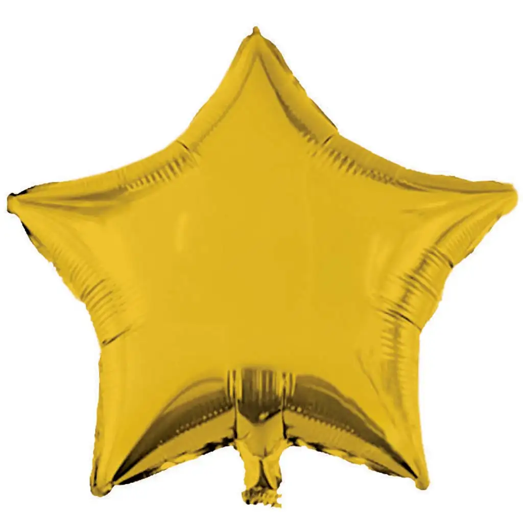 Csillag alakú fólia lufi – arany 46cm kép 1