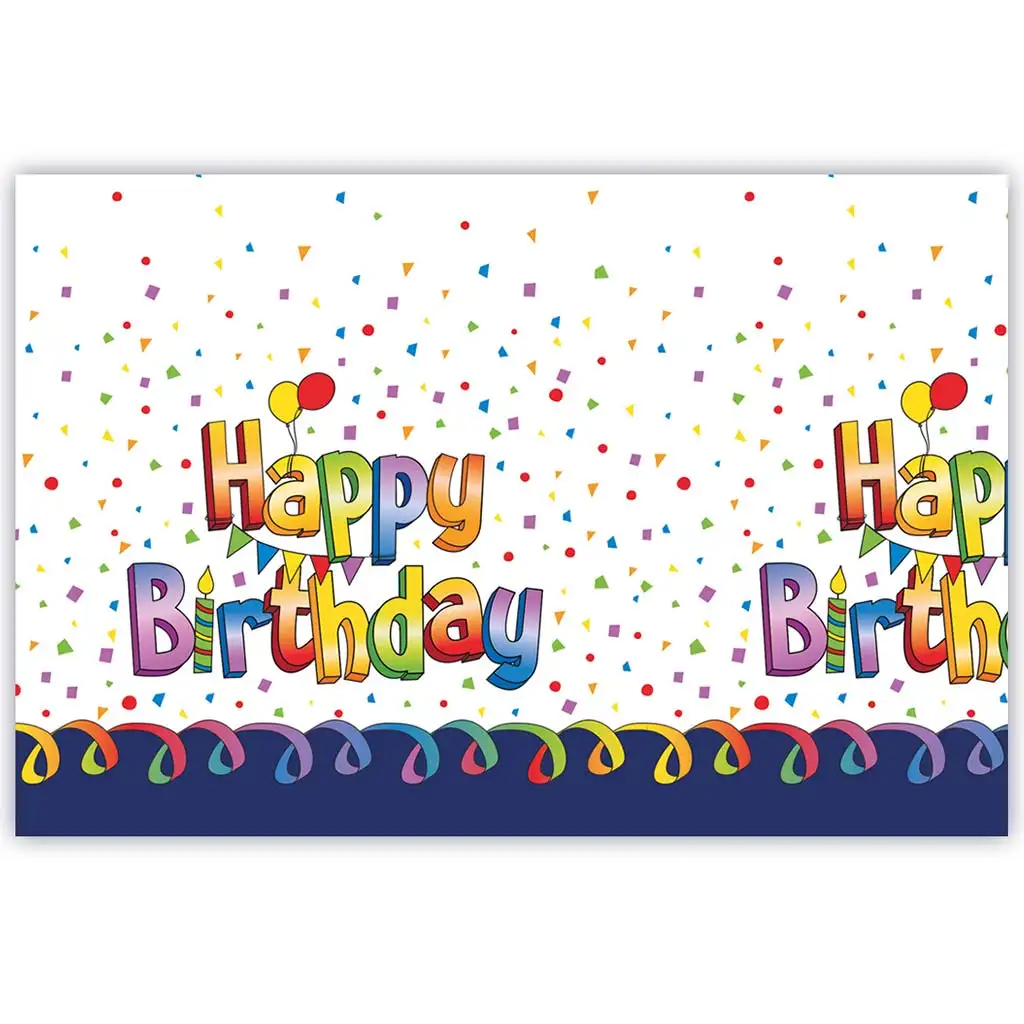 Happy Birthday műanyag asztalterítő – 120x180 cm kép 1